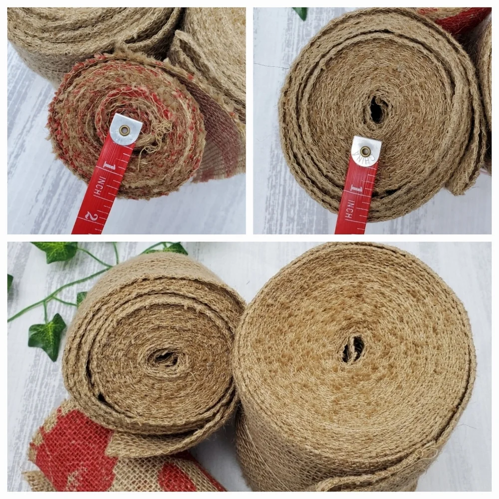 Burlap Bundle of 8 Decorative Craft Ribbon Rolls